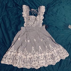 Sexy Dorothy costume bib dress